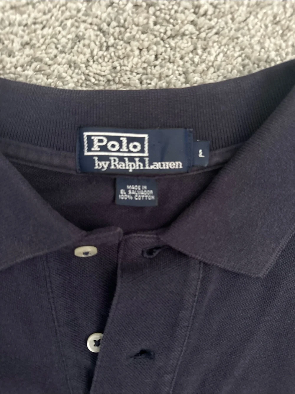 Vintage Polo by Ralph Lauren Navy Polo with Red Pony Logo